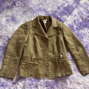 Chico's Olive Brown Tailored Blazer